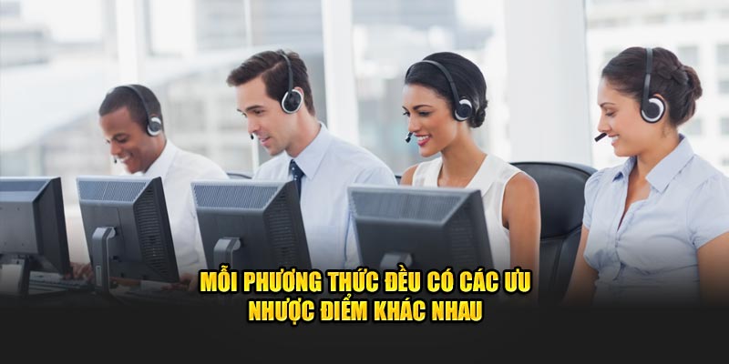 Mỗi phương thức đều cập nhật các ưu - nhược điểm khác nhau 