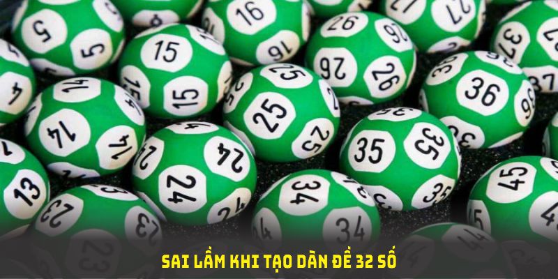 Sai lầm khi tạo dàn đề 32 số