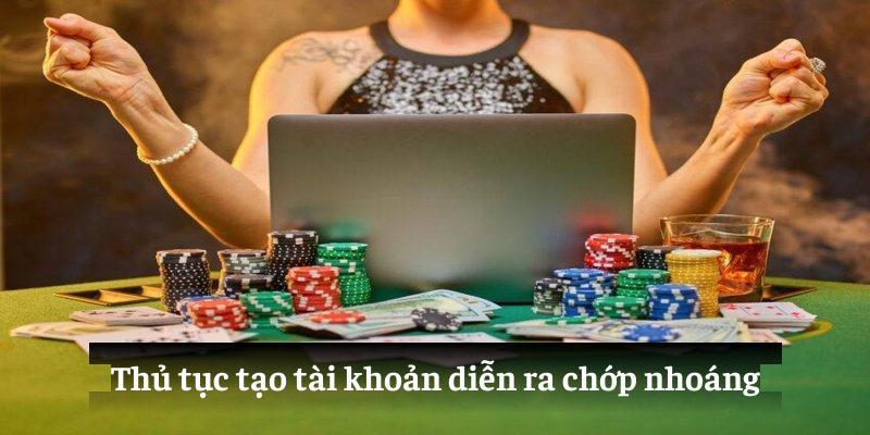 Thủ tục tạo tài khoản diễn ra chớp nhoáng